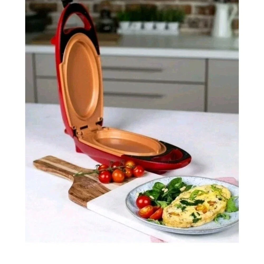 Copper Red 5 Minute Chef Electric Meal Maker Frying Pan NonStick As Seen On TV